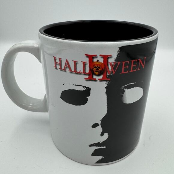 Universal Studios Halloween II Michael Myers 20oz Ceramic Mug Silver Buffalo - Picture 3 of 7